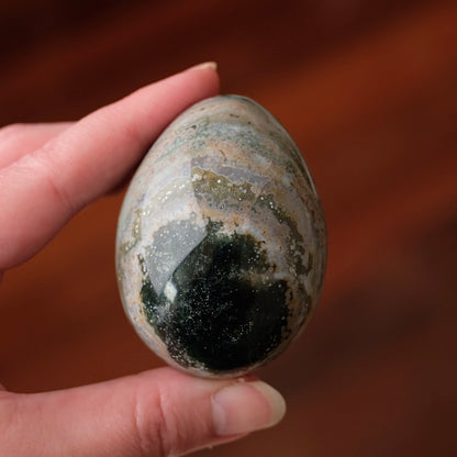 Sea Jasper Egg | Jasper Crystal Egg Carving