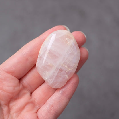 Australian Rose Quartz Palm | Rose Quartz Crystal Pocket Stone
