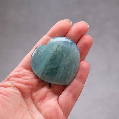 Aquamarine Heart | Blue Aquamarine Crystal Heart