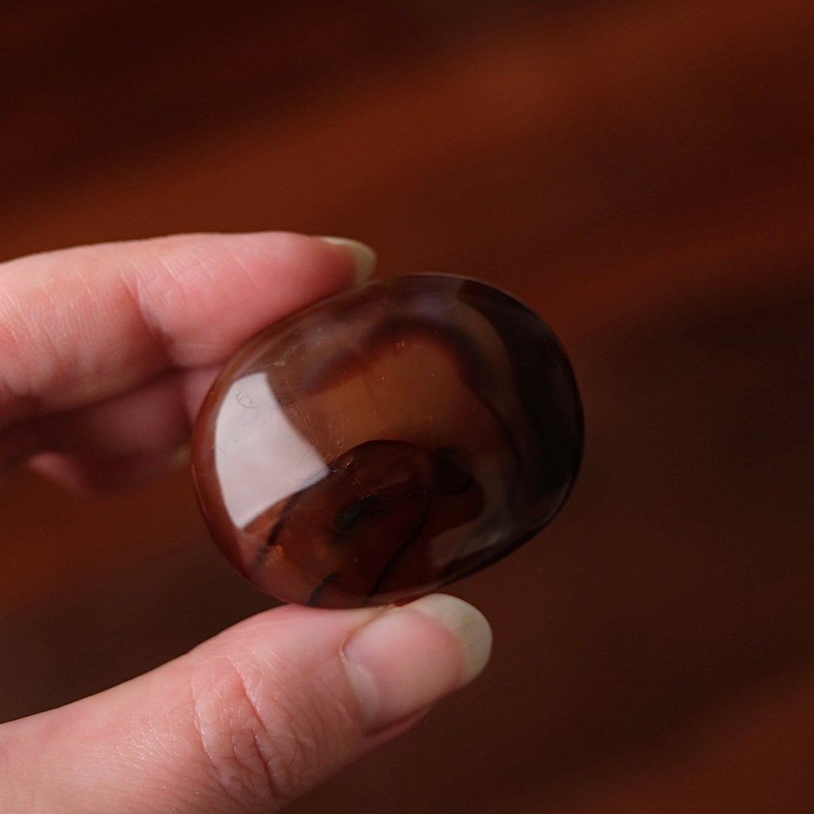 Carnelian Palm | Dark Carnelian Agate Crystal Palmstone