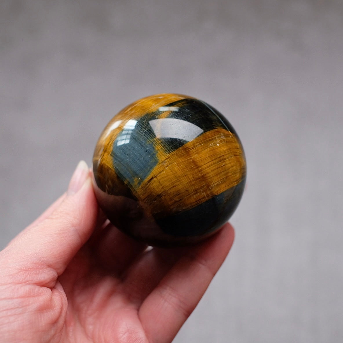 Blue Tiger Eye Sphere | Hawks Eye Crystal Sphere
