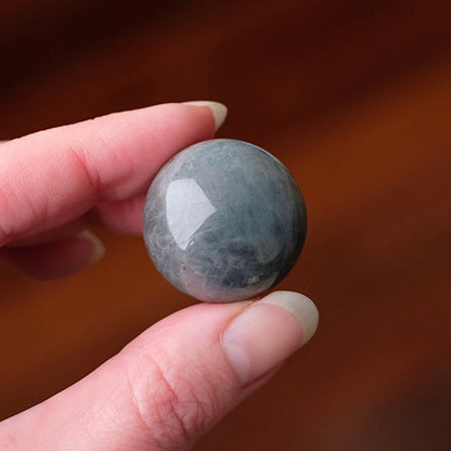 Stormy Aquamarine Sphere | Grey Beryl Crystal Sphere