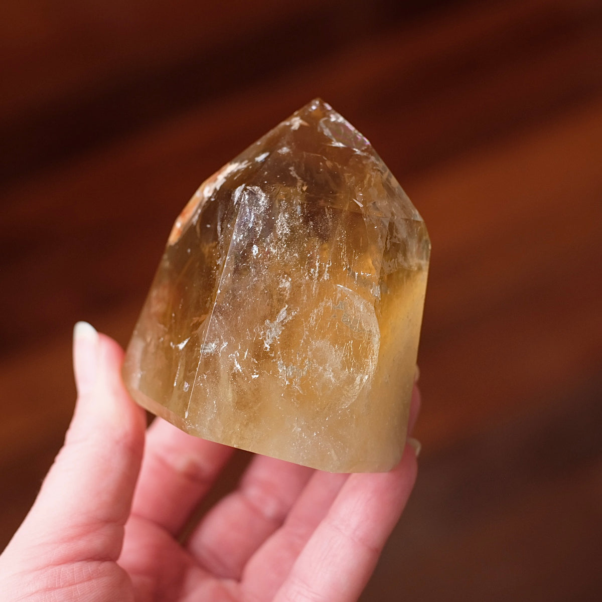 Natural Brazilian Citrine Tower | Honey Citrine Crystal Point