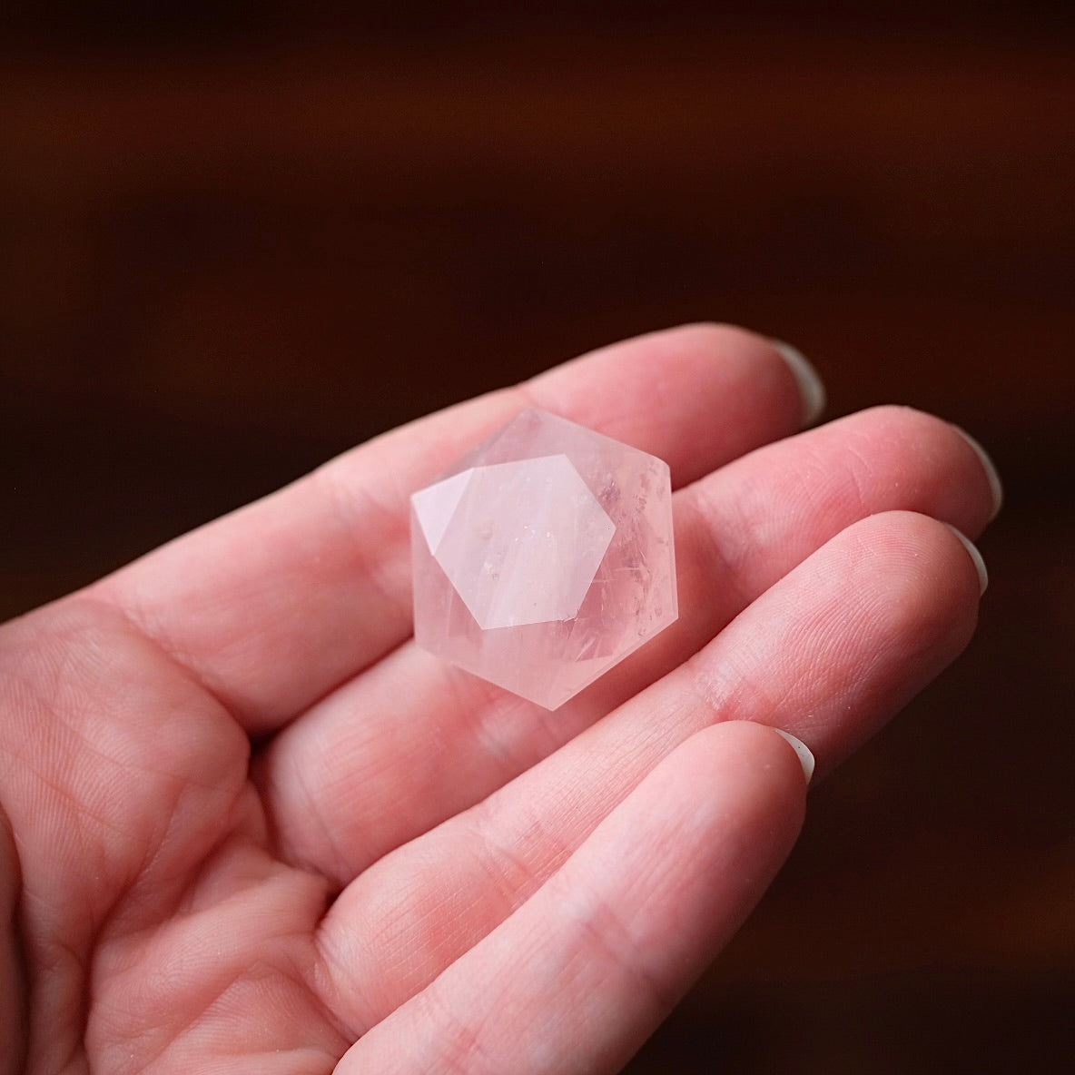 Rose Quartz Hexagon | Crystal Jewel | Star of David