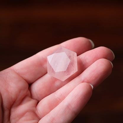 Rose Quartz Hexagon | Crystal Jewel | Star of David