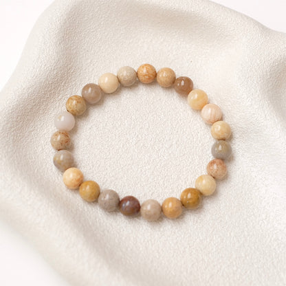 Fossilised Coral Bracelet | Coral Crystal Stretch Bracelet