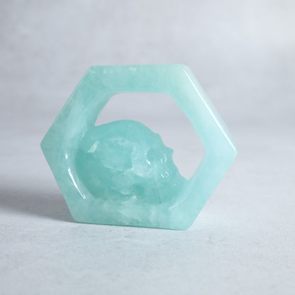 Aquamarine Crystal Skull | Rare Aquamarine Crystal Carving