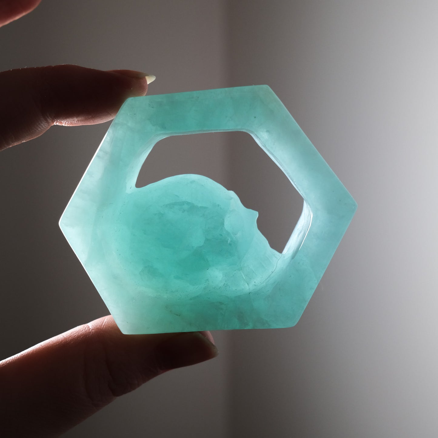 Aquamarine Crystal Skull | Rare Aquamarine Crystal Carving