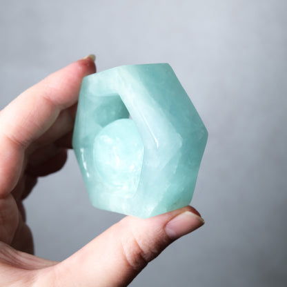 Aquamarine Crystal Skull | Rare Aquamarine Crystal Carving