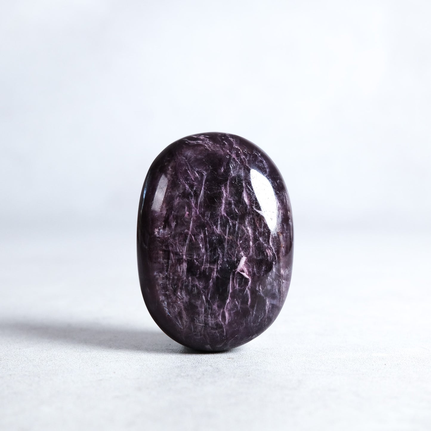 Gem Lepidolite Palm Stone | High Quality Gemmy Lepidolite