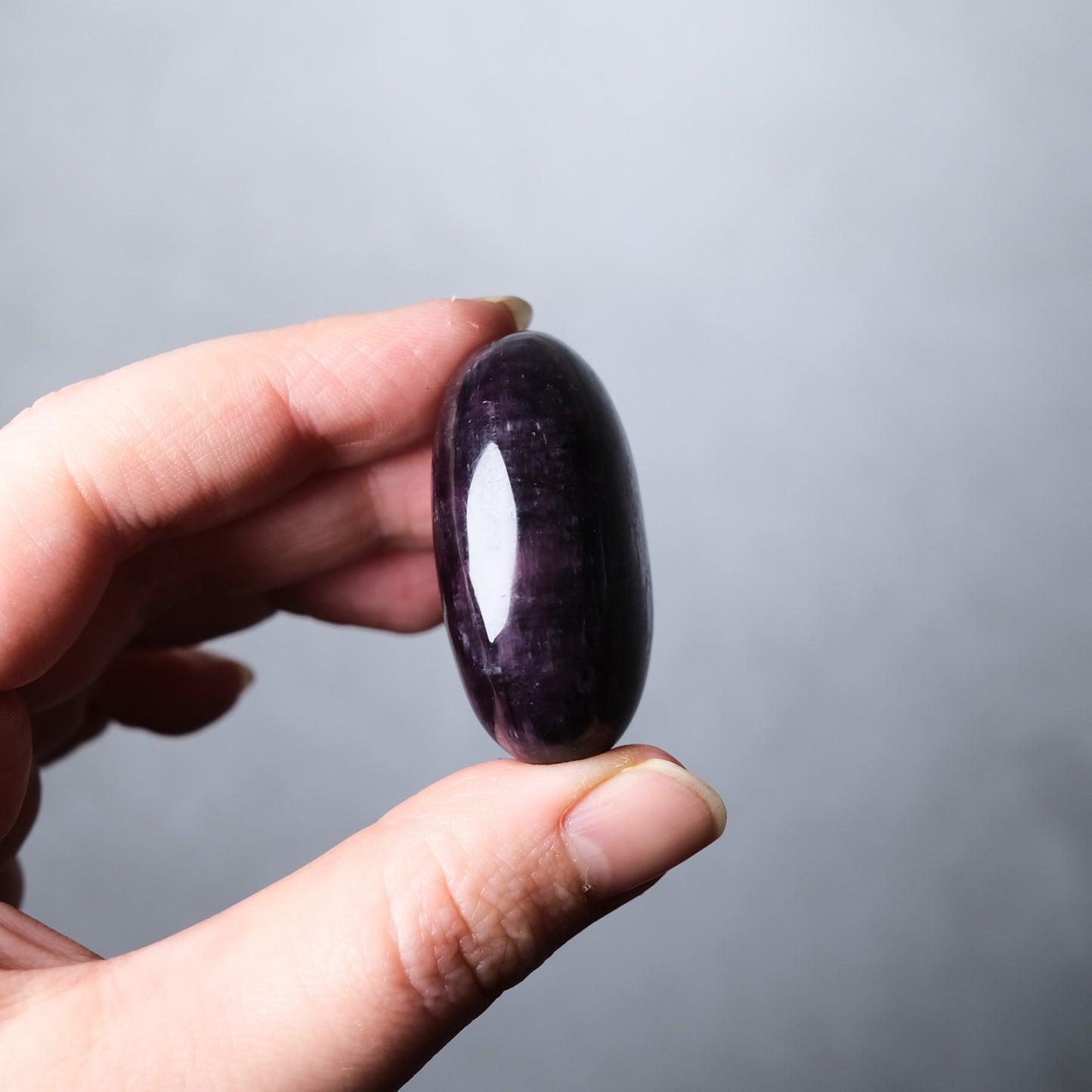 Gem Lepidolite Palm Stone | High Quality Gemmy Lepidolite