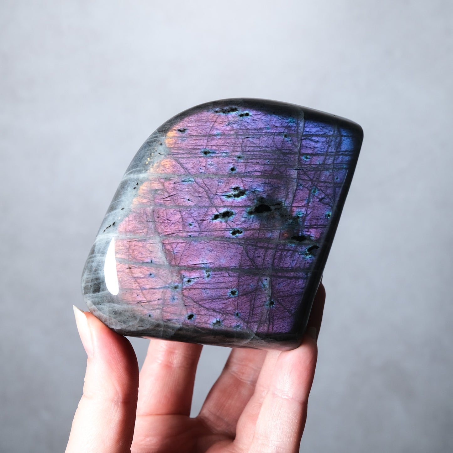 Flashy Labradorite Crystal Freeform | Purple Labradorite