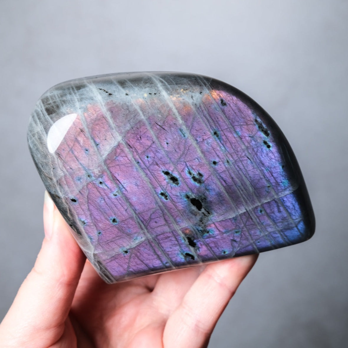 Flashy Labradorite Crystal Freeform | Purple Labradorite