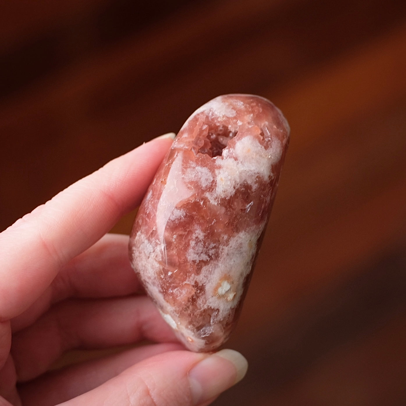 Raspberry Pink Amethyst Geode | Polished Pink Amethyst Crystal Specimen 14