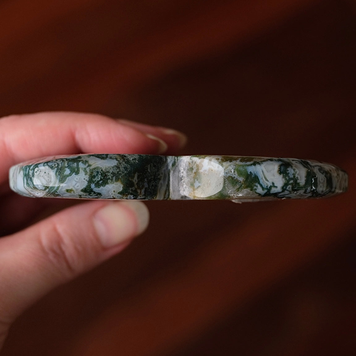 Moss Agate Heart | Druzy Moss Agate Crystal Heart