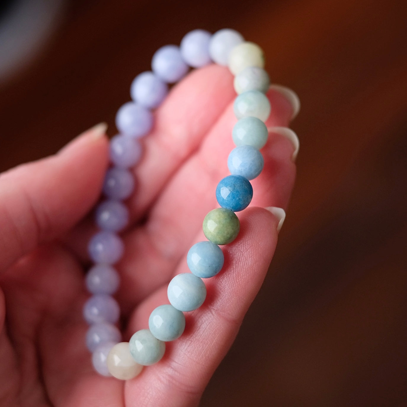 Hackmanite Bracelet | UV Reactive Crystal Stretch Bracelet