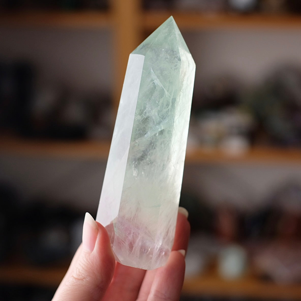 Mint Fluorite Tower | Green Fluorite Crystal Point