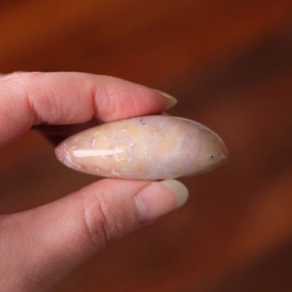 Pink Ocean Jasper Palm | OJ Crystal Pocket Stone