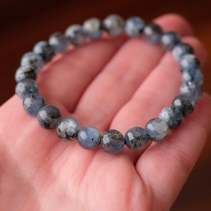 Blue Kyanite Bracelet | Kyanite Crystal Stretch Bracelet
