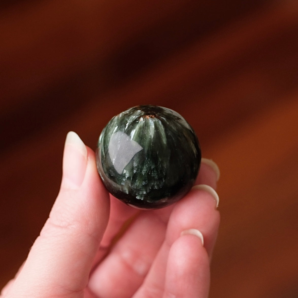 Seraphinite Sphere | Polished Seraphinite Crystal Sphere