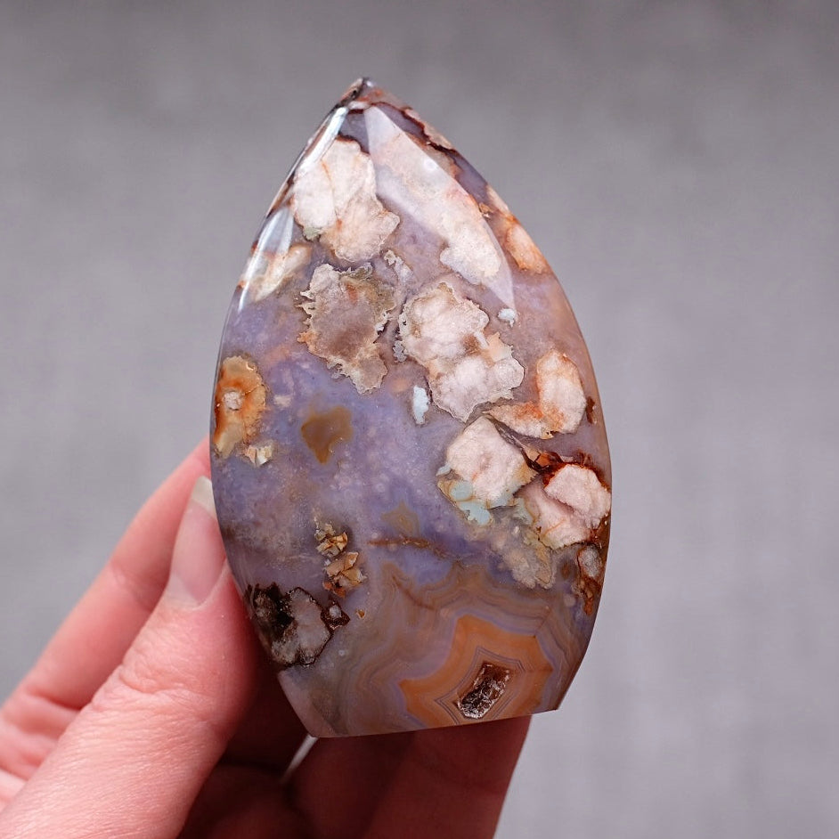Flower Agate Freeform | Pretty Flower Agate Crystal Flame