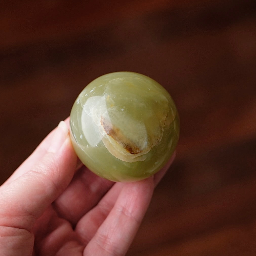 Green Calcite Sphere | Green Onyx Crystal Sphere