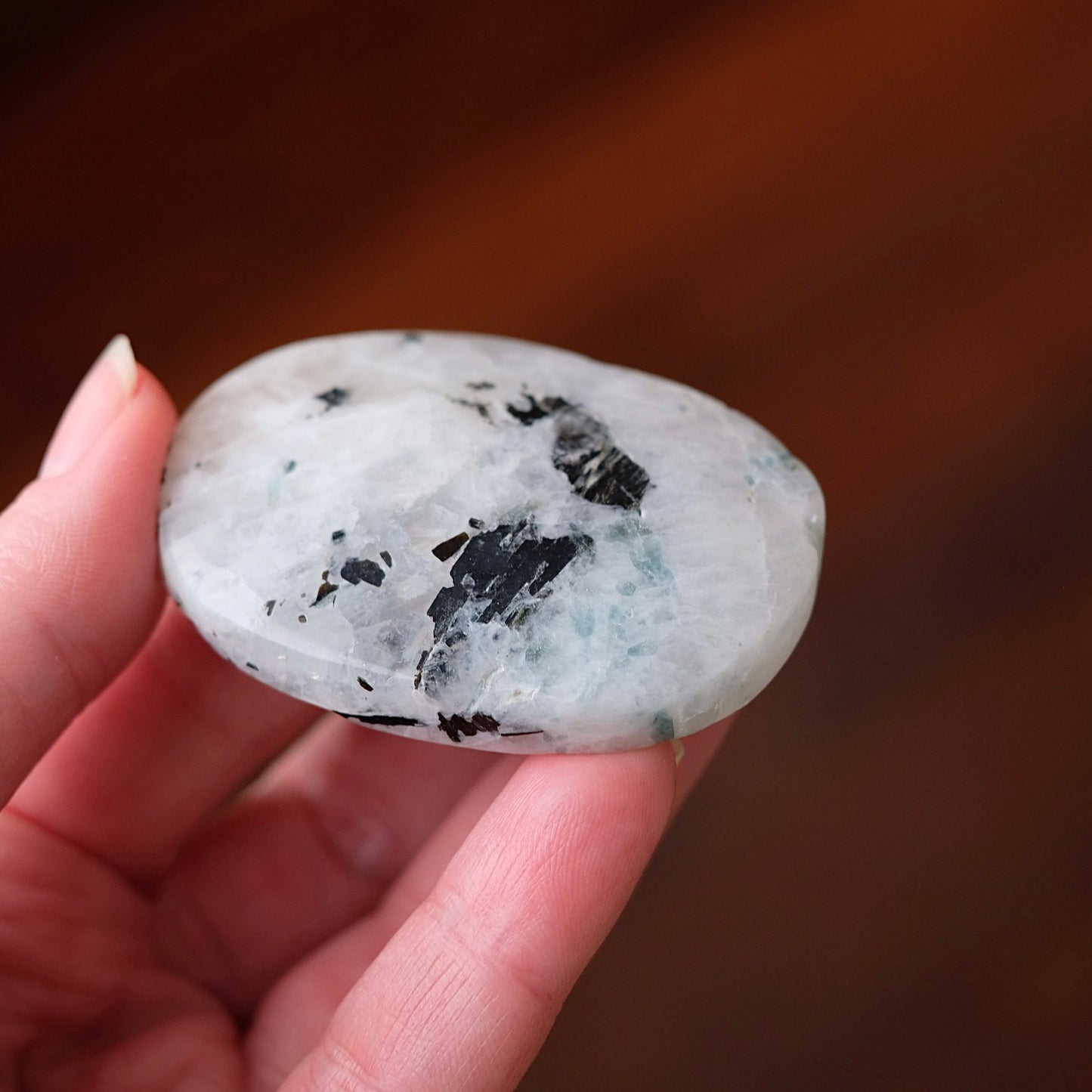 Moonstone & Aquamarine Palm | Moonstone Crystal Palm