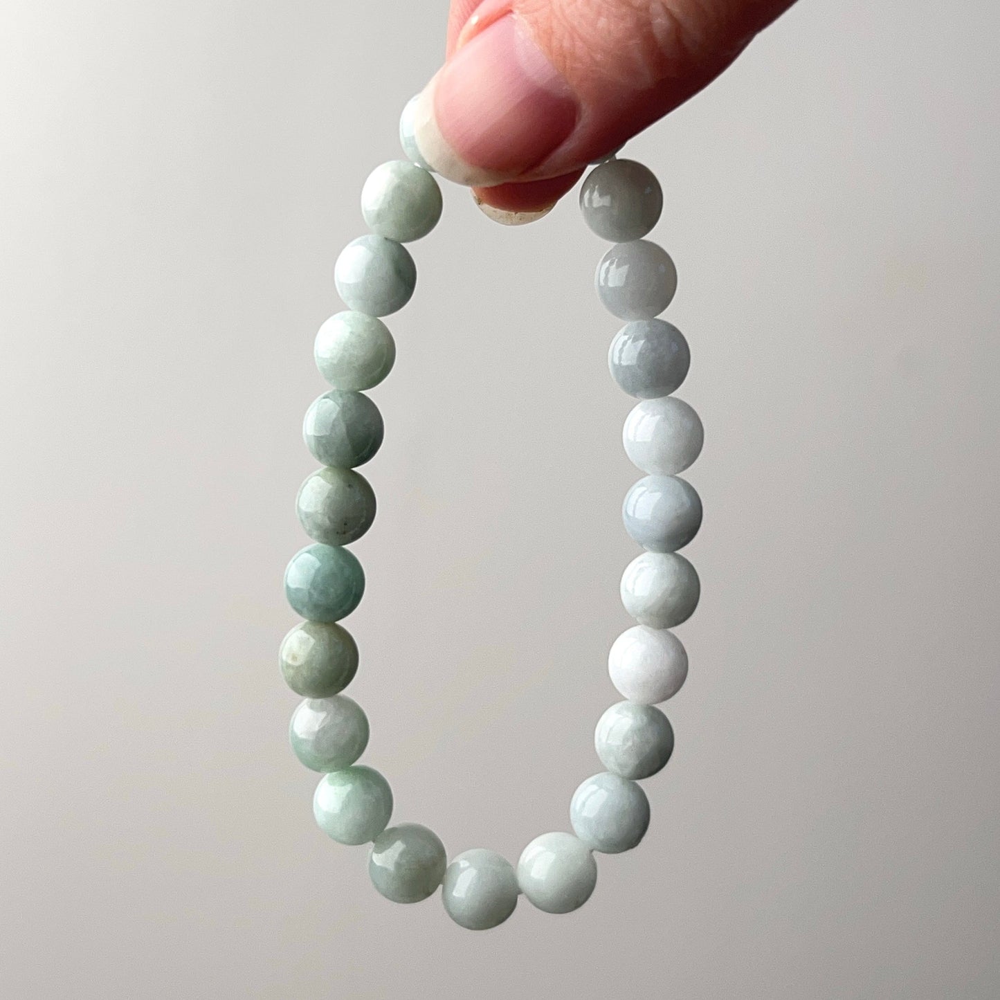 Green Jadeite Bracelet | Burmese Jade Stretch Bracelet