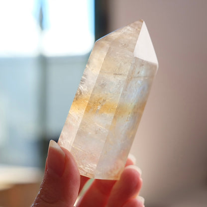 Honey Calcite Tower | Golden Optical Calcite Crystal Point