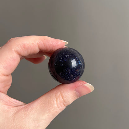 Glittery Blue Goldstone Egg | Goldstone Crystal Egg