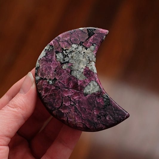 Rare Eudialyte Moon | Eudialite Crystal Moon