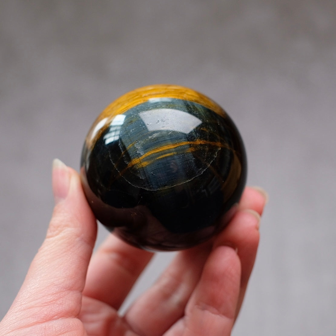 Blue Tiger Eye Sphere | Hawks Eye Crystal Sphere