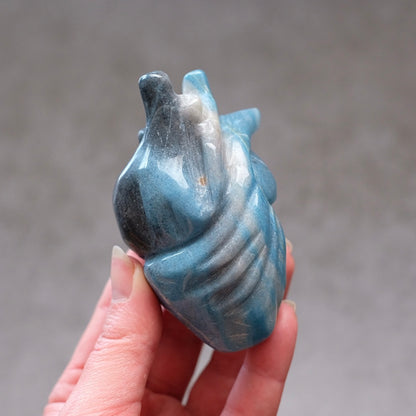 Trolleite Anatomical Heart Carving | Human Crystal Heart