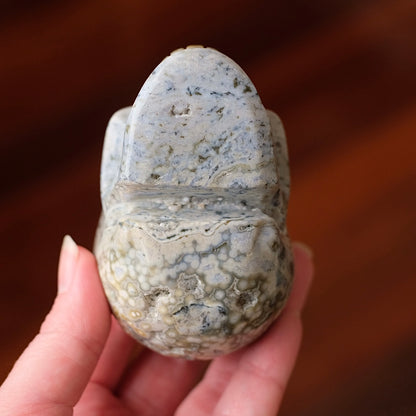Ocean Jasper Crystal Skull | Orbicular Jasper Stone Skull