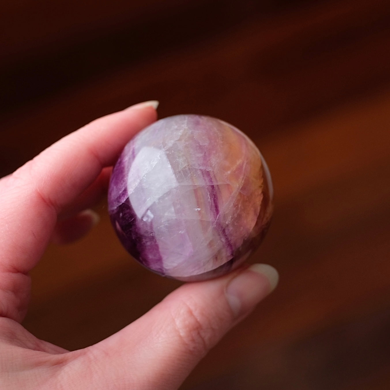 Rainbow Fluorite Sphere | Fluorite Crystal Sphere