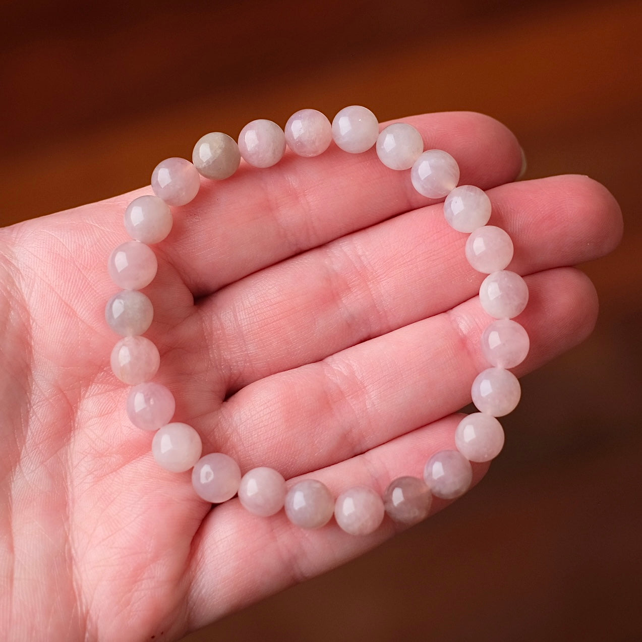 Lavender Rose Quartz Bracelet | Crystal Stretch Bracelet