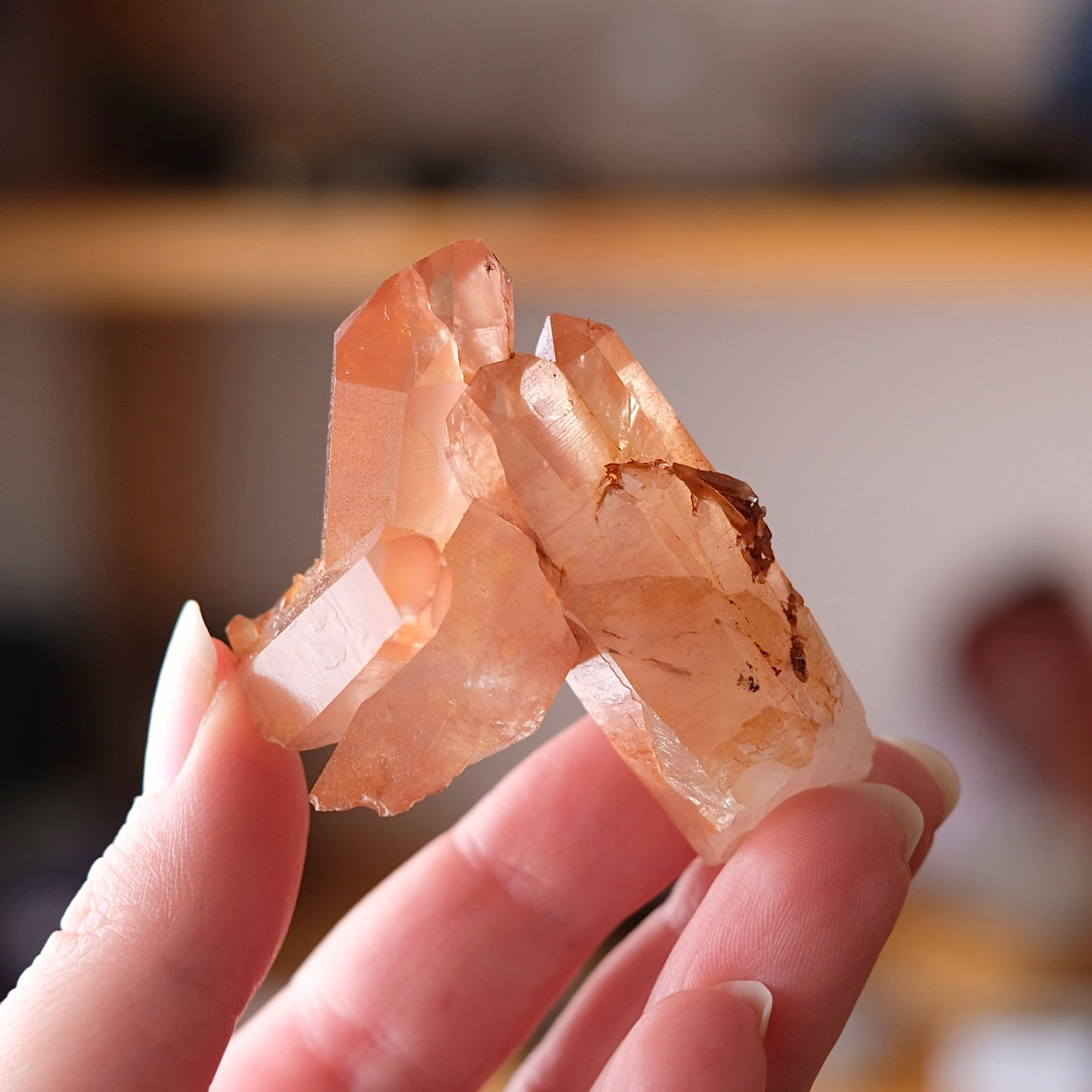 Tangerine Quartz Cluster | Orange Quartz Crystal Specimen