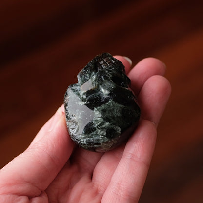 Seraphinite Crystal Skull | Rare Skull Carving