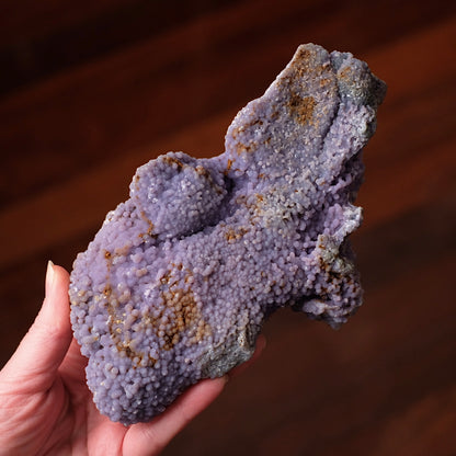 Druzy Grape Agate Crystal | Purple Botryoidal Chalcedony Crystal Specimen
