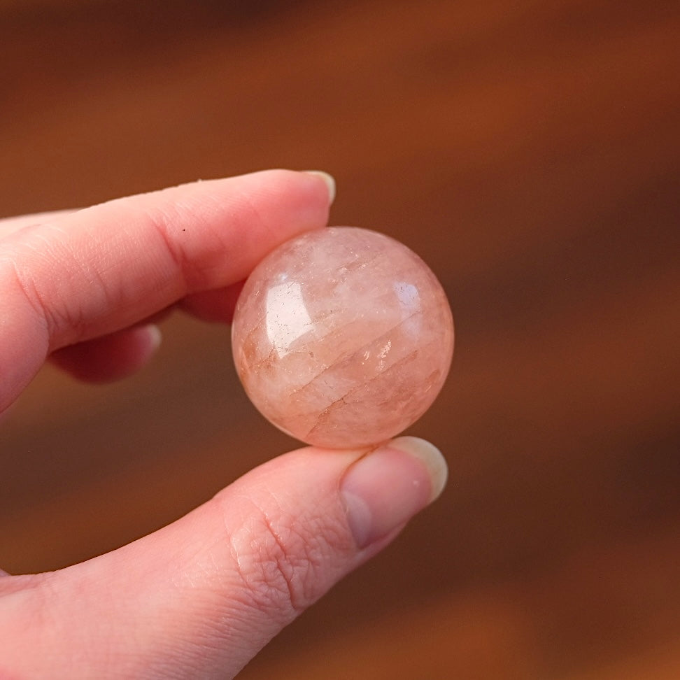 Peach Morganite Sphere | Pink Beryl | Small Crystal Sphere