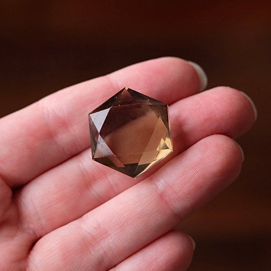 Smokey Quartz Hexagon | Crystal Jewel | Star of David