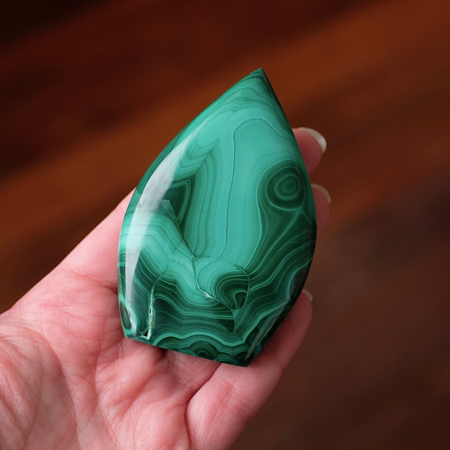 Malachite Chrysocolla Freeform | Malachite Crystal Flame