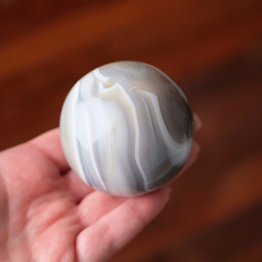Banded Agate Sphere | Striped Agate Crystal Sphere