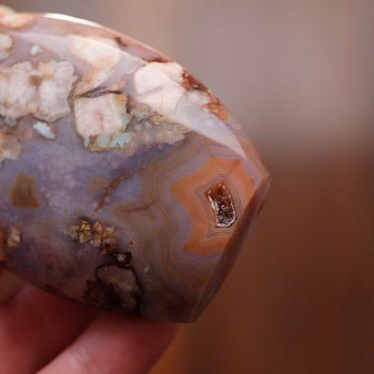 Flower Agate Freeform | Pretty Flower Agate Crystal Flame