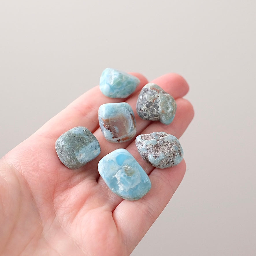 Set of Larimar Crystal Pebbles | Larimar Tumbles