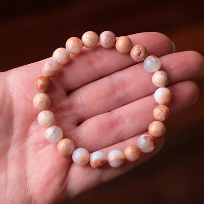 Cotton Candy Agate Bracelet | Crystal Stretch Bracelet