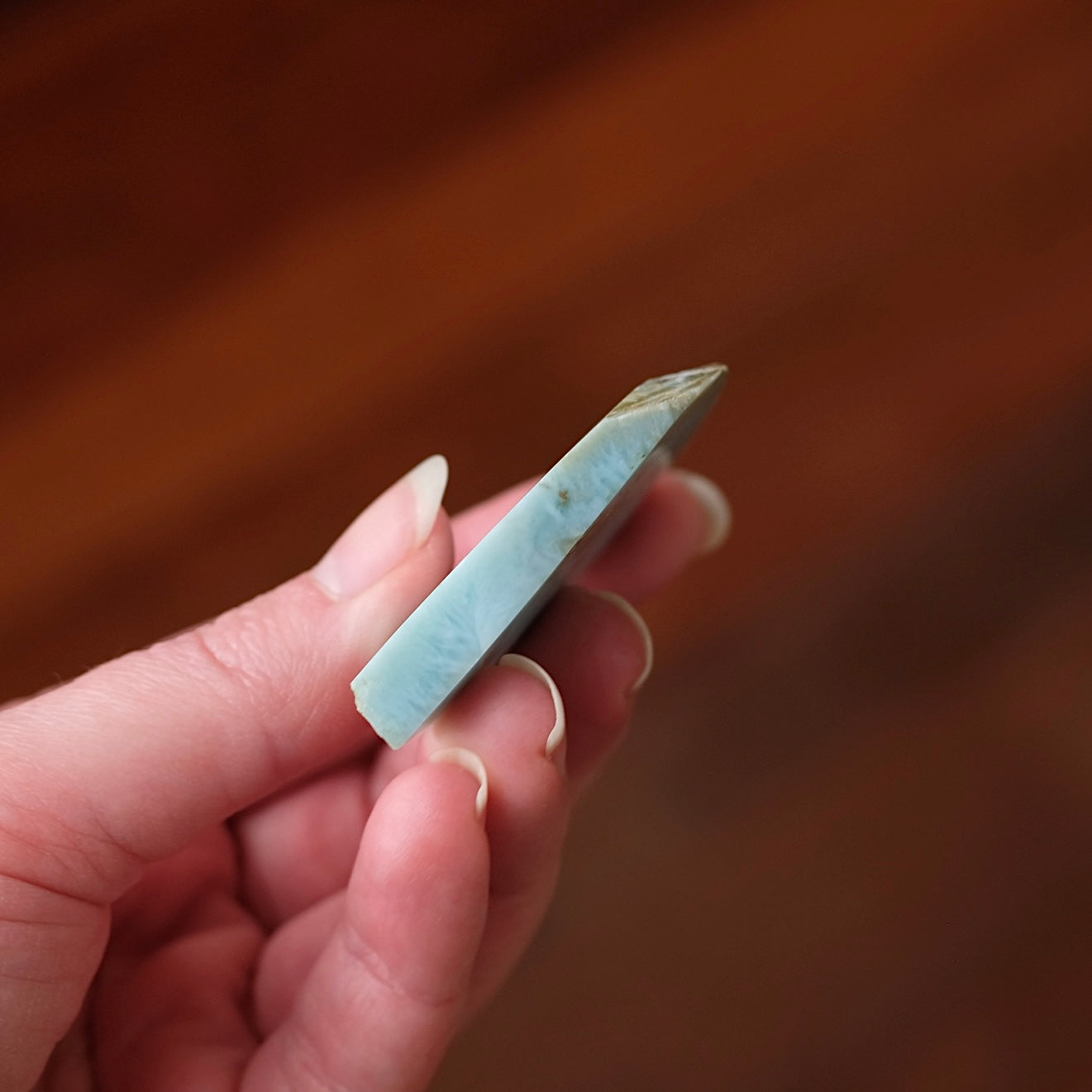 Larimar Slab | Polished Larimar Crystal Slice 1