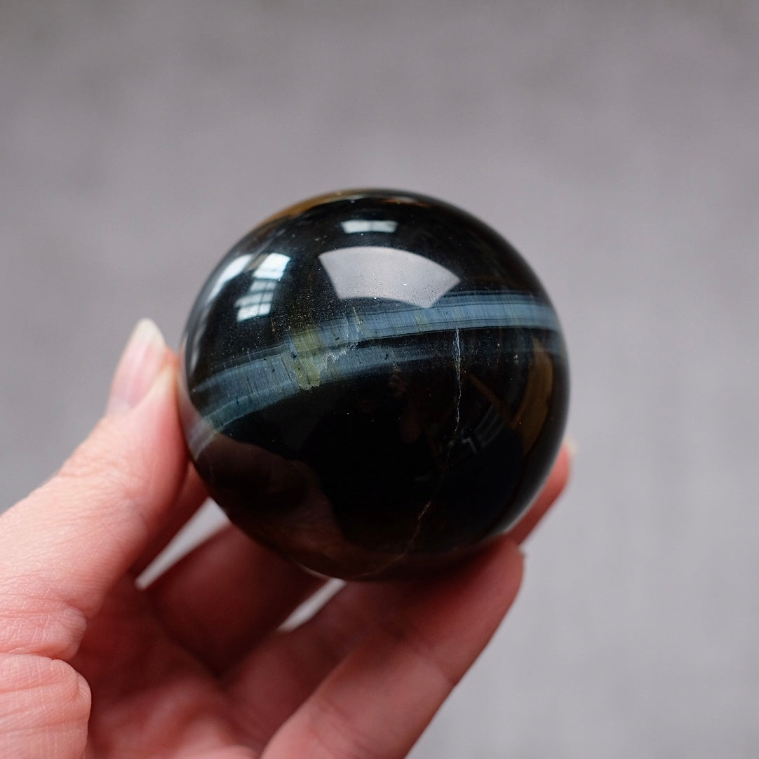 Blue Tiger Eye Sphere | Hawks Eye Crystal Sphere