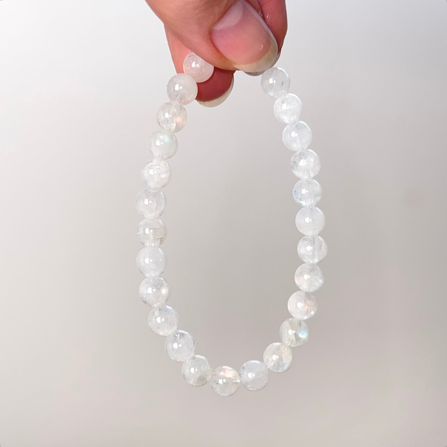 Malagasy Moonstone Bracelet | Rainbow Moonstone Crystal Stretch Bracelet (Copy)