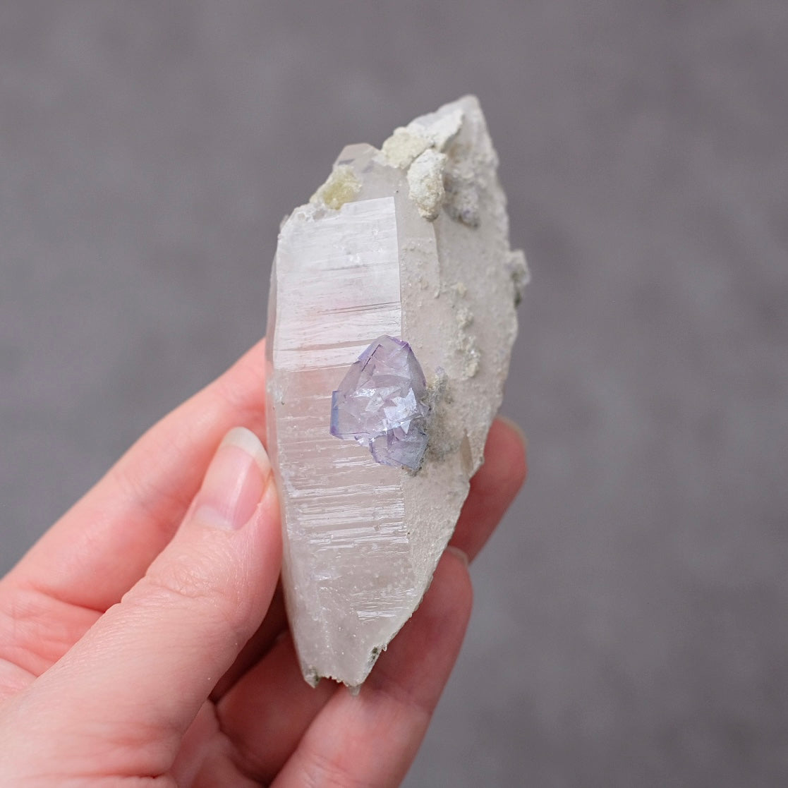 Yaogangxian Fluorite on Quartz Point | Quartz Crystal Specimen